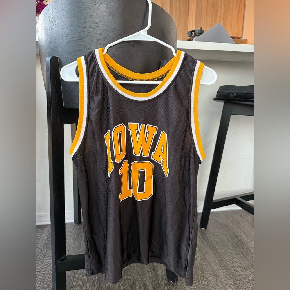 Black and Yellow Iowa 10 Jersey Tank Top Hawkeyes